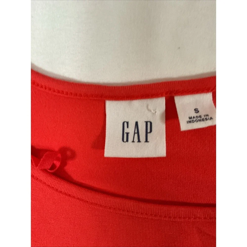 Gap Orange Fit & Flare Sleeveless‎ Knee Length Casual Rayon Dress Sz Small J5
